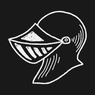 knight helmet doodle N13