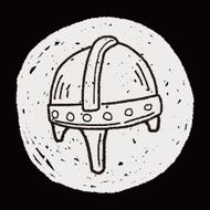 knight helmet doodle N16