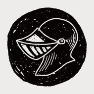 knight helmet doodle N17