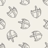 knight helmet doodle seamless pattern background N4