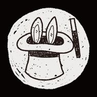 magic rabbit doodle drawing N15