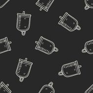 medical drip doodle drawing seamless pattern background