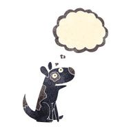 cartoon happy dog with thought bubble N14