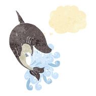 cartoon shark with thought bubble N5