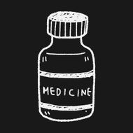 medicine bottle doodle drawing N6