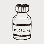 medicine bottle doodle drawing N8