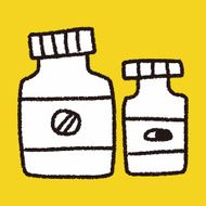 medicine bottle doodle drawing N9