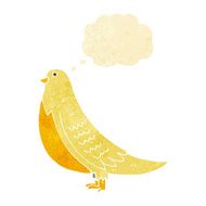 cartoon bird with thought bubble N13