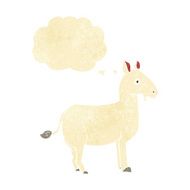 cartoon mule with thought bubble