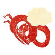 cartoon dragon with thought bubble