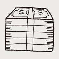 money bill doodle drawing N14