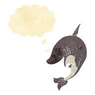 cartoon shark with thought bubble N7