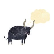 cartoon ox with thought bubble