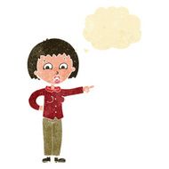 cartoon pointing woman with thought bubble N4