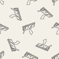 money check doodle drawing seamless pattern background