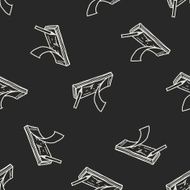 money check doodle drawing seamless pattern background N2