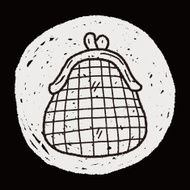 money coin wallet doodle N5