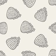 money coin wallet doodle seamless pattern background