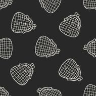money coin wallet doodle seamless pattern background N2