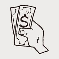 money doodle drawing N11
