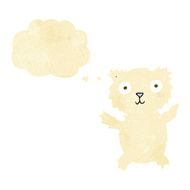 cartoon polar bear with thought bubble N6