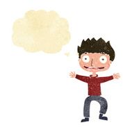 cartoon grinning boy with thought bubble N2