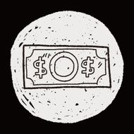 money doodle drawing N14