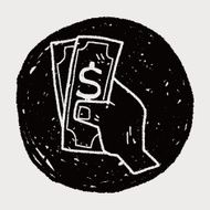 money doodle drawing N17