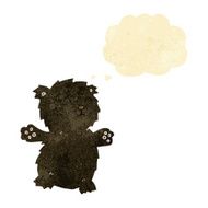 cartoon teddy bear with thought bubble N2