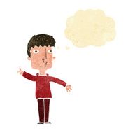 cartoon man raising point with thought bubble N2
