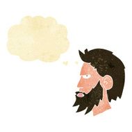 cartoon man with beard thought bubble
