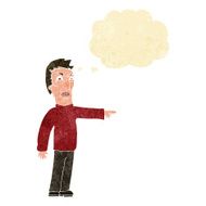 cartoon angry man pointing with thought bubble N2