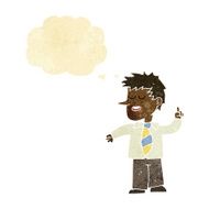 cartoon man with good idea thought bubble N2