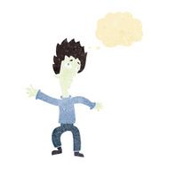 cartoon vampire man with thought bubble N6