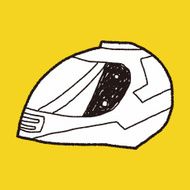 motorcycle helmet doodle N3