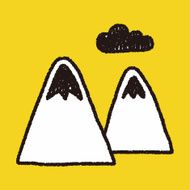 mountain doodle drawing N4