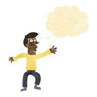 cartoon reaching man with thought bubble N2