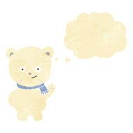 cute cartoon polar bear with thought bubble N2