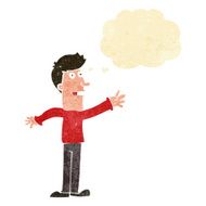 cartoon man reaching with thought bubble N2