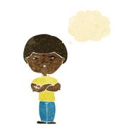 cartoon grumpy man with thought bubble N3