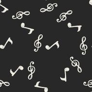music note doodle drawing seamless pattern background N7
