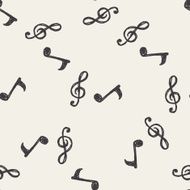 music note doodle drawing seamless pattern background N8