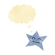 cartoon star character with thought bubble