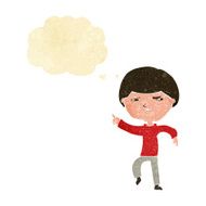 cartoon annoyed man with thought bubble N10