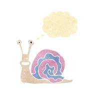cartoon snail with thought bubble N3