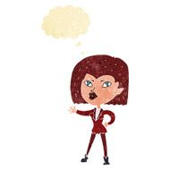 cartoon vampire girl with thought bubble N33