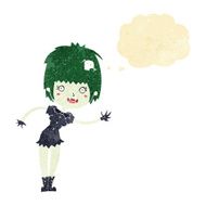 cartoon vampire girl with thought bubble N35