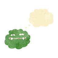 cartoon vampire cloud with thought bubble