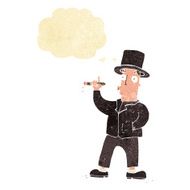 cartoon smoking gentleman with thought bubble N2
