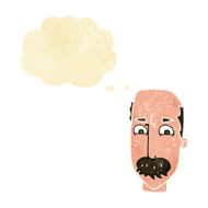 cartoon annnoyed old man with thought bubble N2